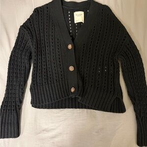 Abercrombie & Fitch Black Knit Cardigan